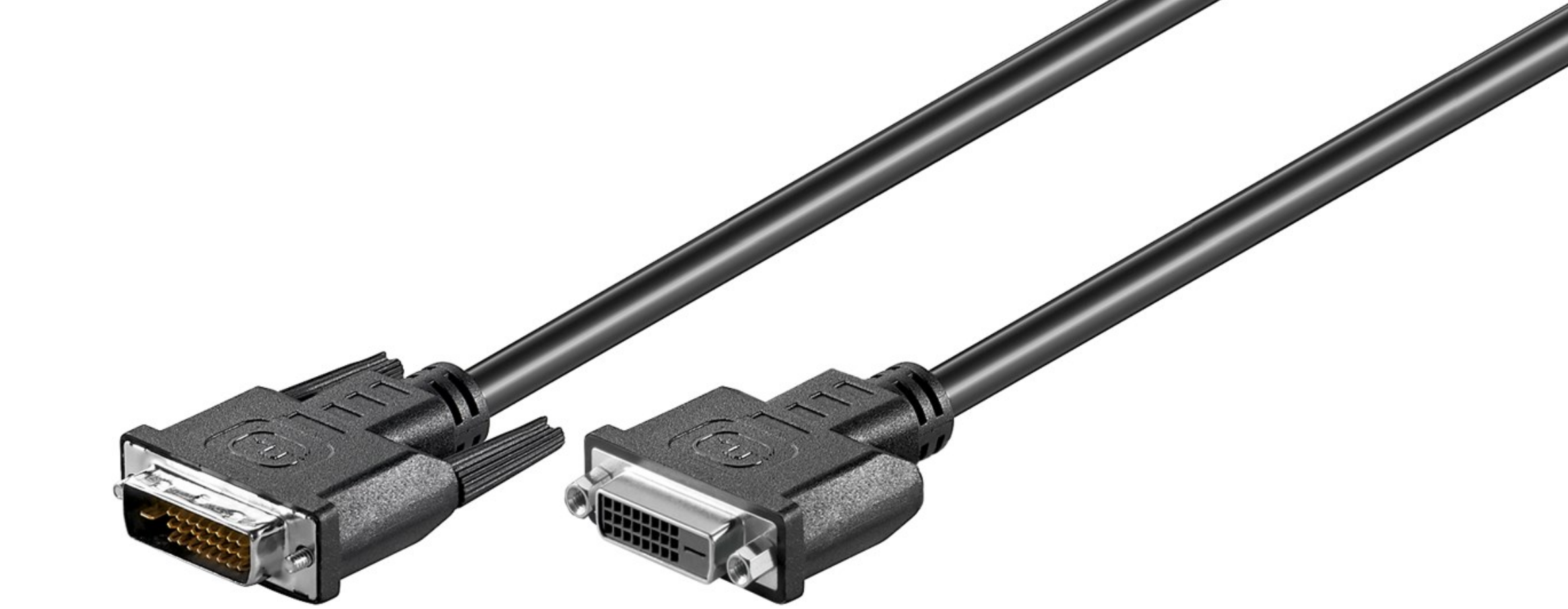 DVI-D Full HD-Verlängerungskabel Dual Link, vernickelt