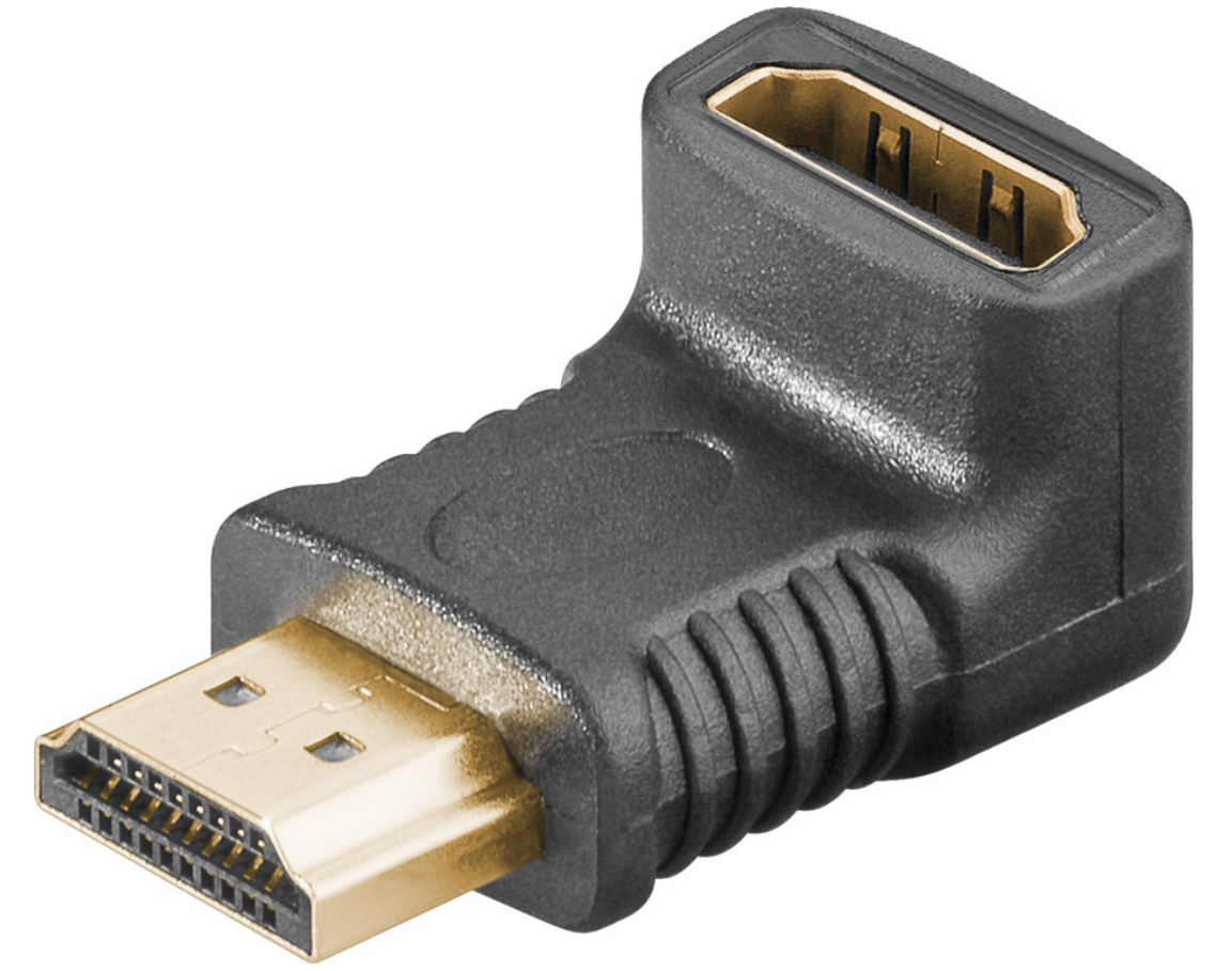 HDMI-Winkeladapter, vergoldet