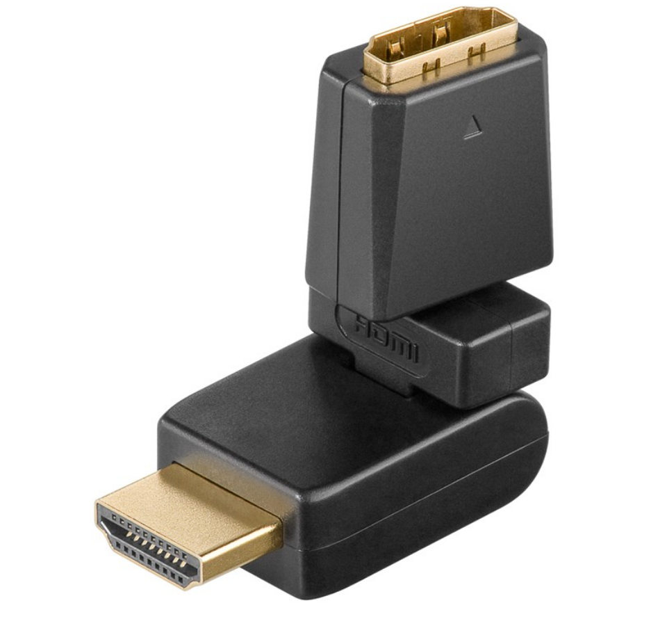 HDMI-Adapter 360°, vergoldet